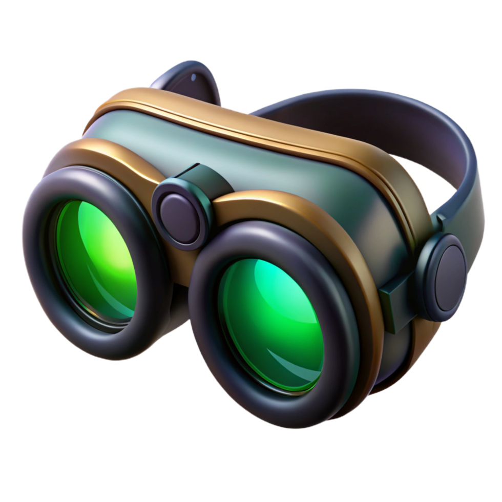 hypnotic notable Cyberpunk goggles with night vision capabilities, NO BACKGROUND with Transparent Background. png