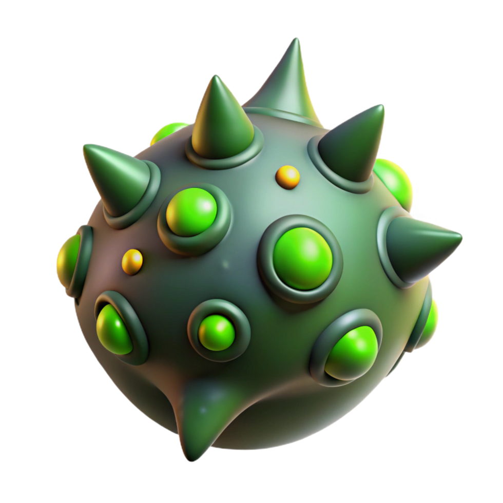 unparalleled art deco Alien seed pod with glowing spores, NO BACKGROUND with Transparent Background. luxury png