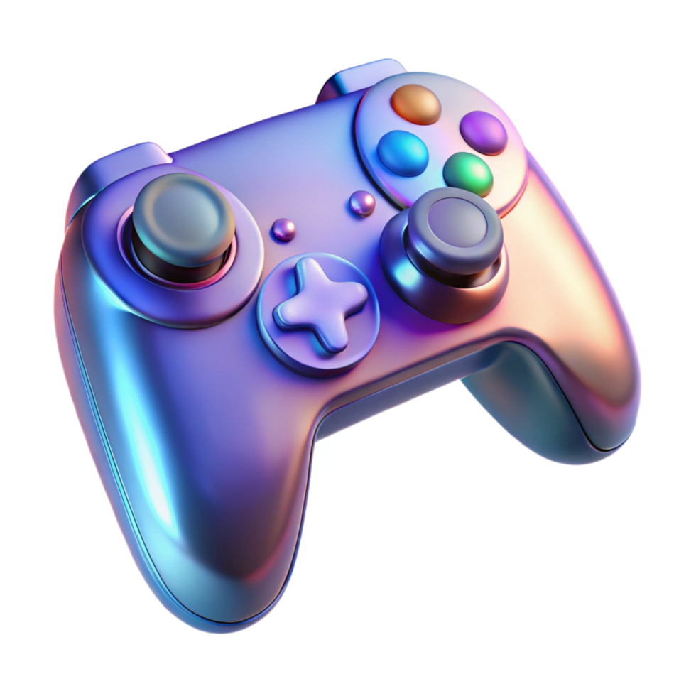 glorious calm victorian Futuristic gaming controller with haptic feedback, NO BACKGROUND with Transparent Background. authentic png