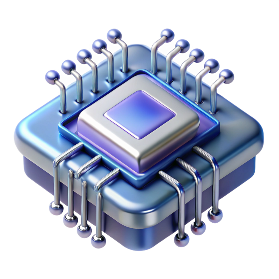 sumptuous timeless Advanced quantum computer processor with intricate circuitry, NO BACKGROUND with Transparent Background. png