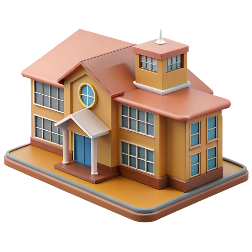 majestic calm modern Detailed architectural section drawing of a school NO BACKGROUND with Transparent Background. masterfully captured png