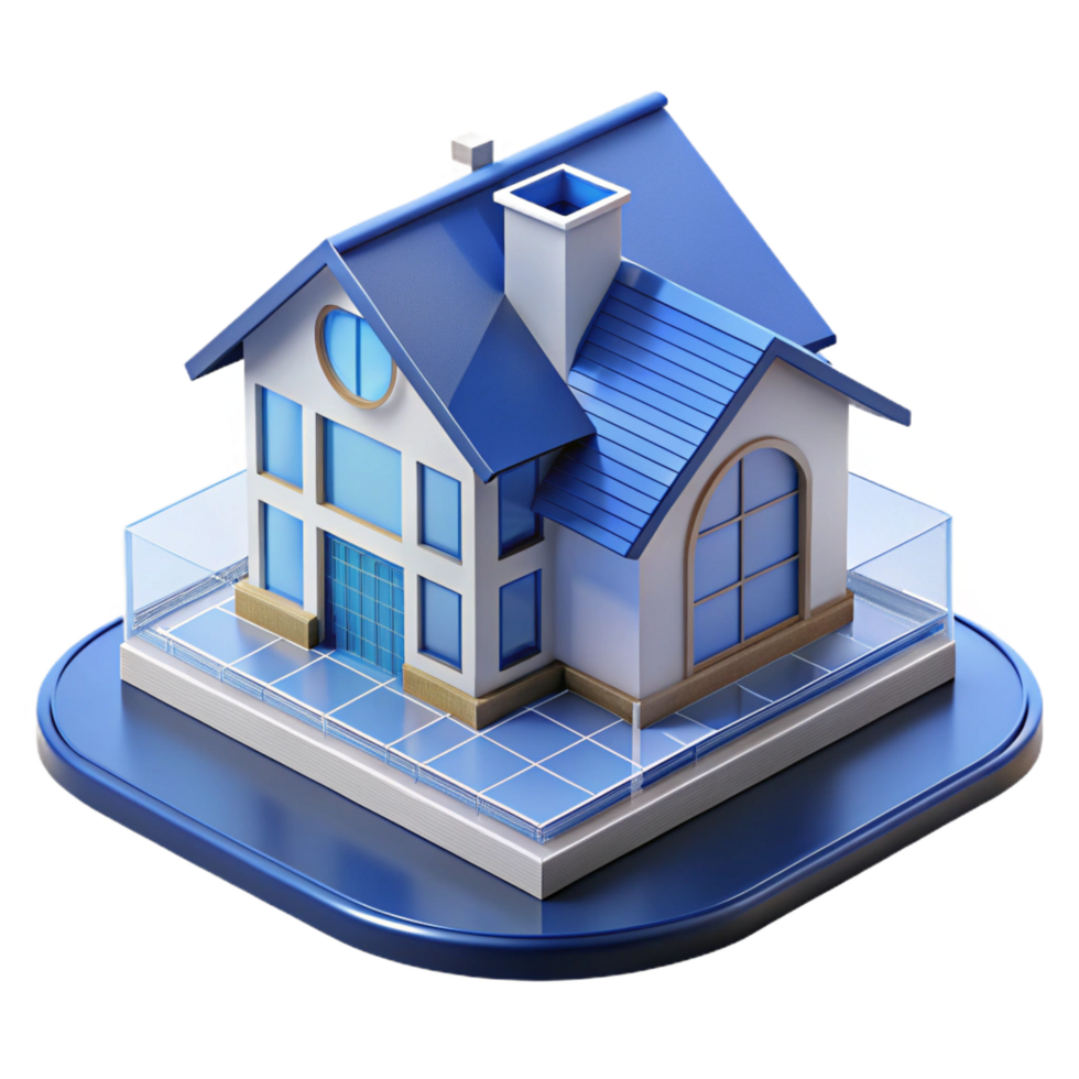 radiant unforgettable Blueprint of a residential house NO BACKGROUND with Transparent Background. png