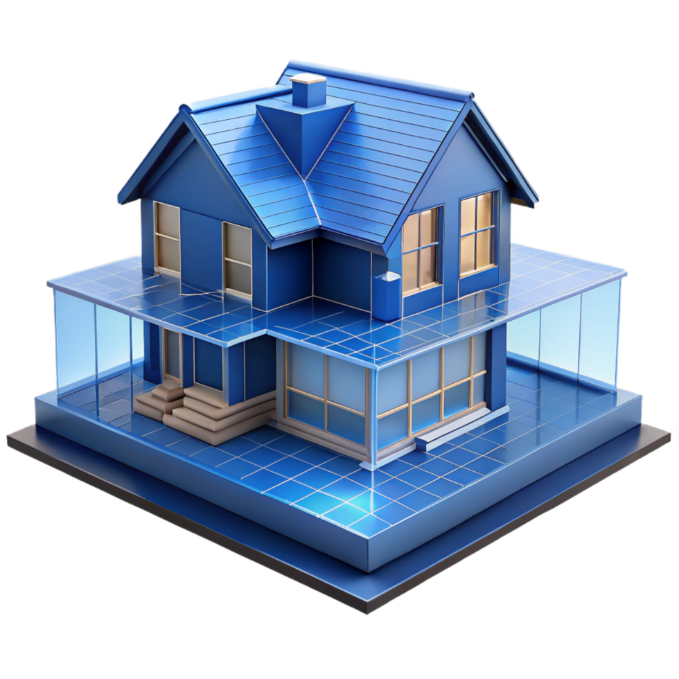 sumptuous peaceful victorian Blueprint of a residential house NO BACKGROUND with Transparent Background. professional png