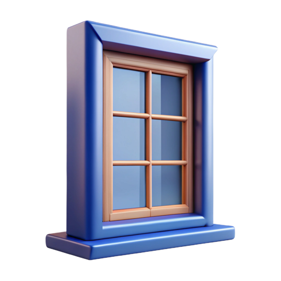magnificent nordic Architectural detail of a window frame NO BACKGROUND with Transparent Background. high quality png