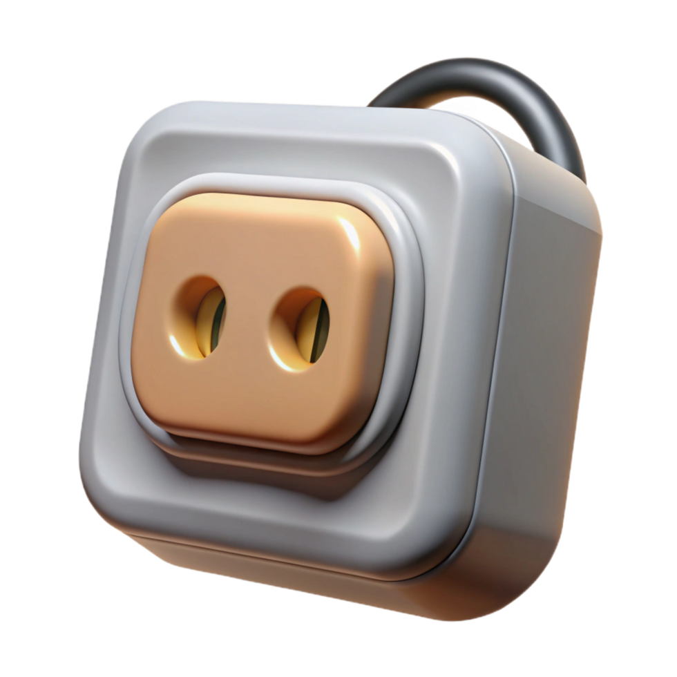 wonderful dynamic surreal CAD rendering of a electrical outlet NO BACKGROUND with Transparent Background. original png
