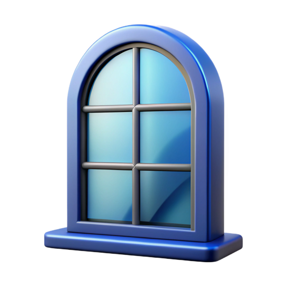 majestic calm gothic Architectural detail of a window pane NO BACKGROUND with Transparent Background. detailed png