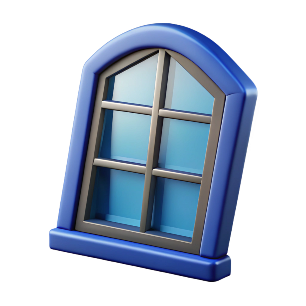 mysterious breathtaking Architectural detail of a window pane NO BACKGROUND with Transparent Background. refined png