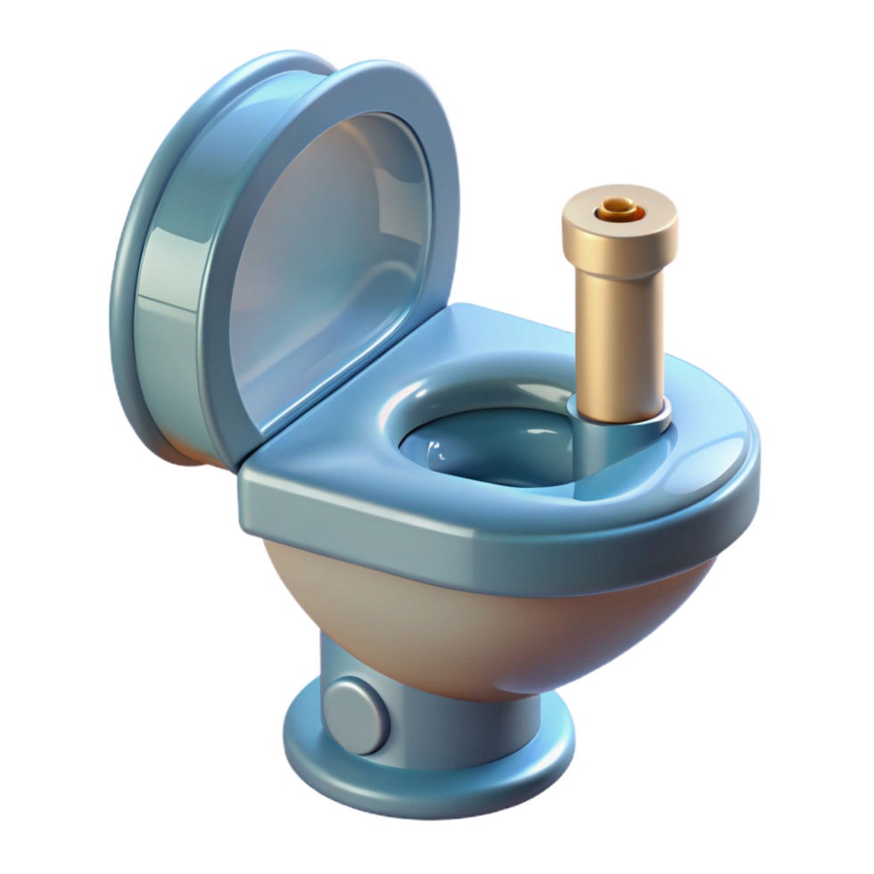 striking avant-garde Technical drawing of a toilet fixture NO BACKGROUND with Transparent Background. 8K png