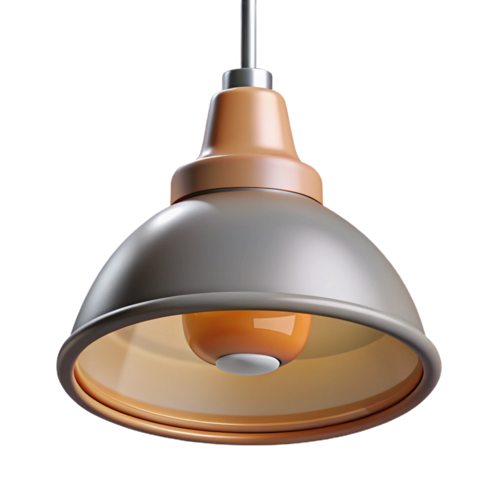 wonderful exceptional 3D model of a modern pendant light NO BACKGROUND with Transparent Background. png
