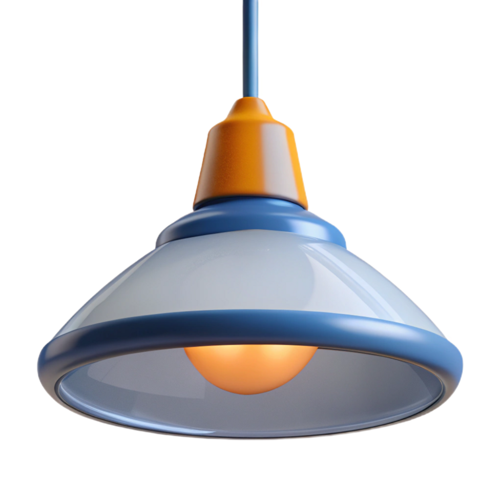 striking timeless 3D model of a modern pendant light NO BACKGROUND with Transparent Background. png