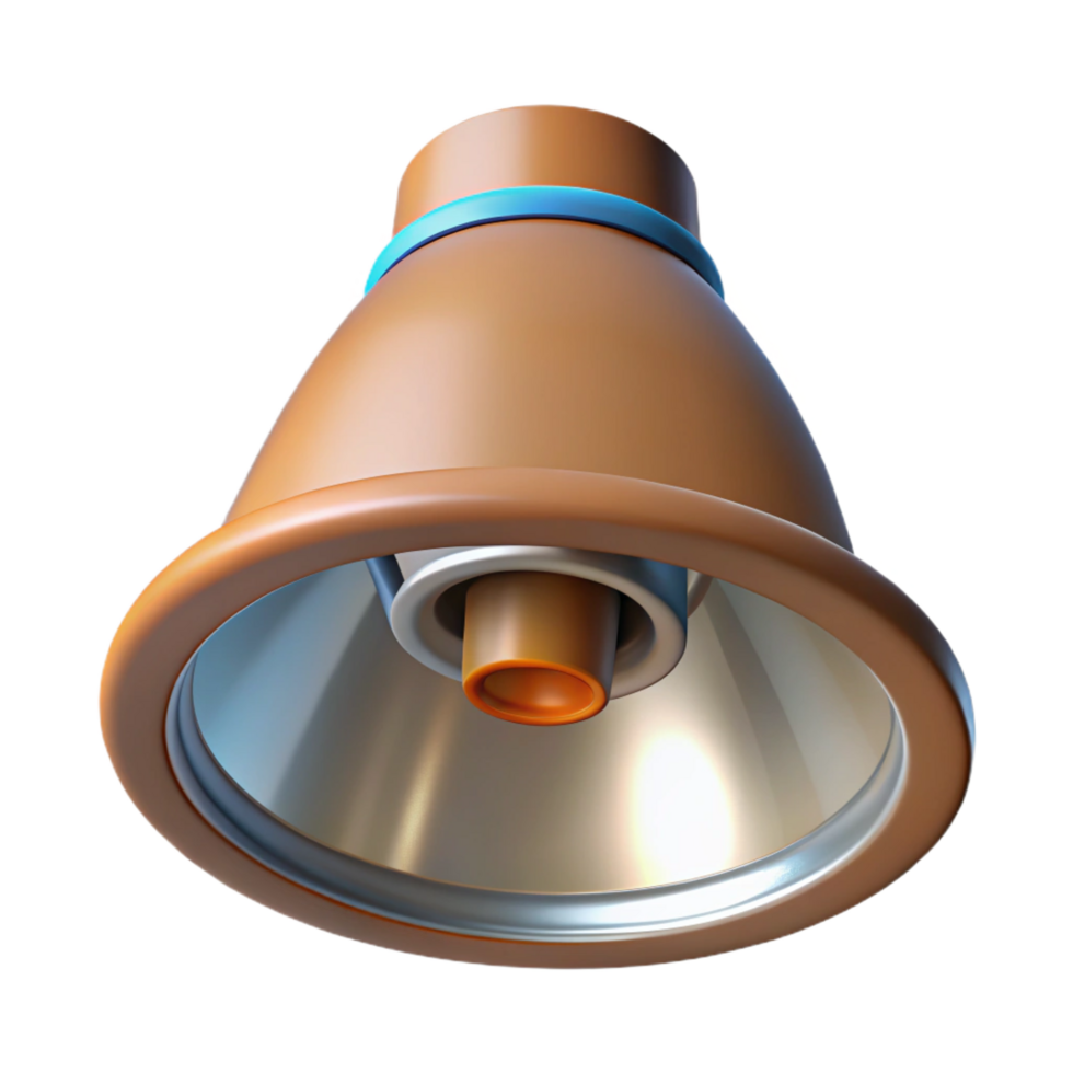 vibrant nostalgic avant-garde CAD rendering of a recessed lighting fixture NO BACKGROUND with Transparent Background. flawless png