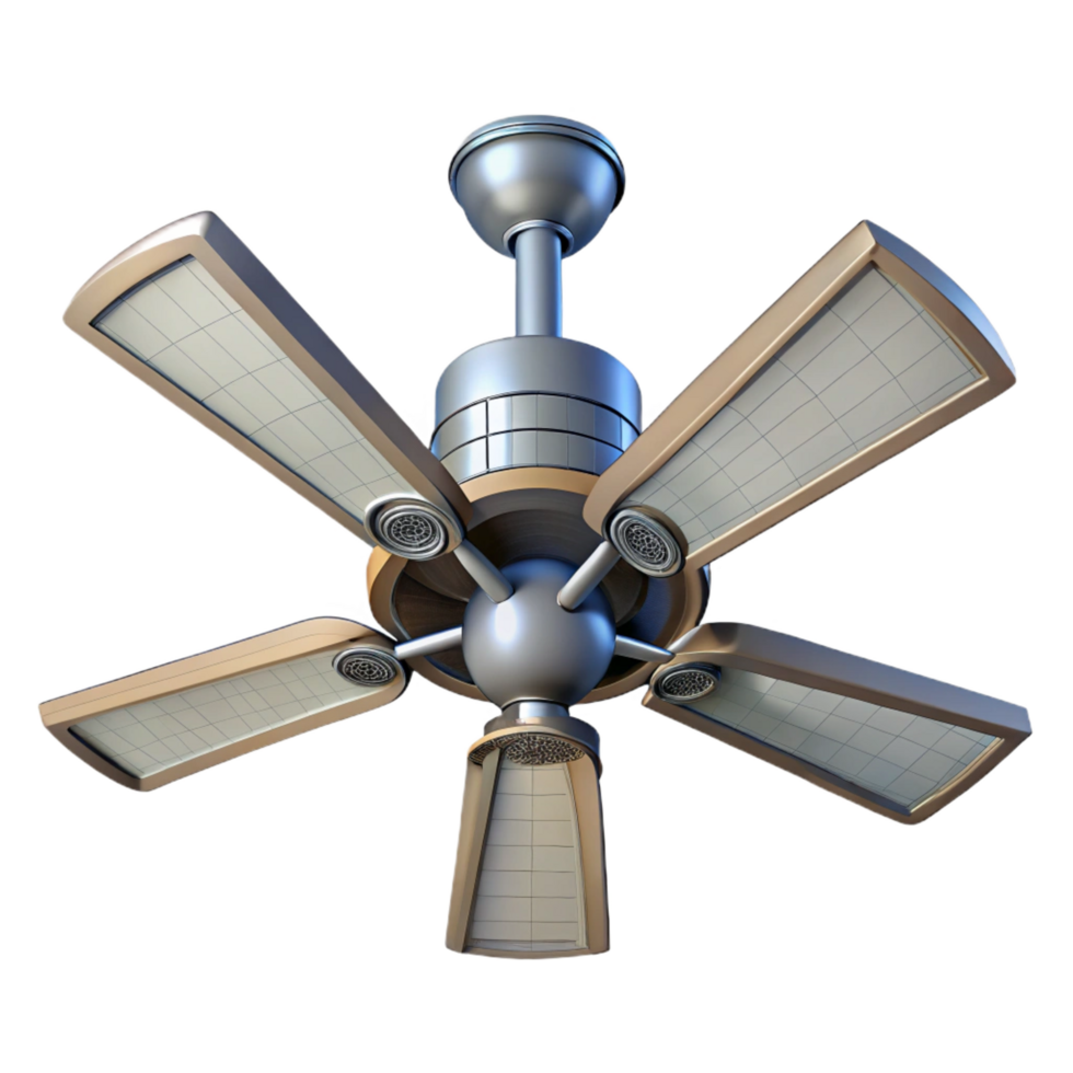 striking ethereal bohemian Architectural sketch of a ceiling fan NO BACKGROUND with Transparent Background. precision png