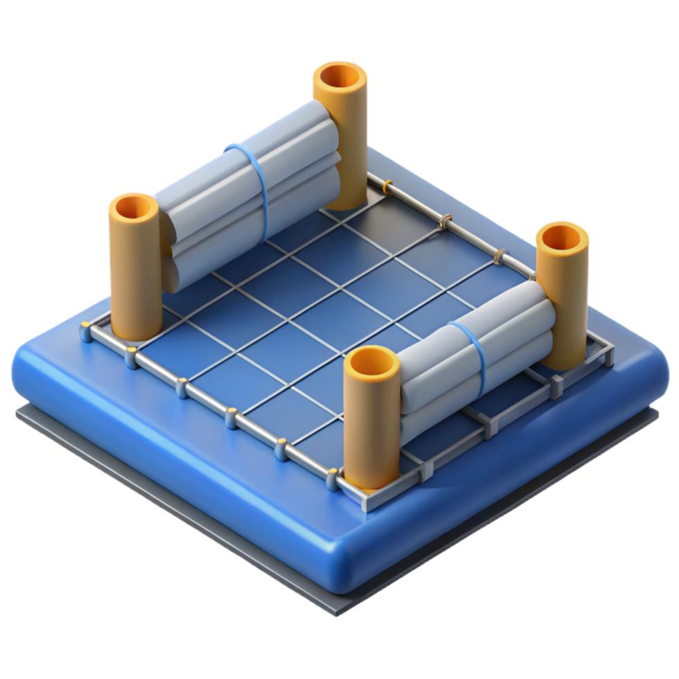 playful extraordinary Construction blueprint for a concrete slab NO BACKGROUND with Transparent Background. detailed png