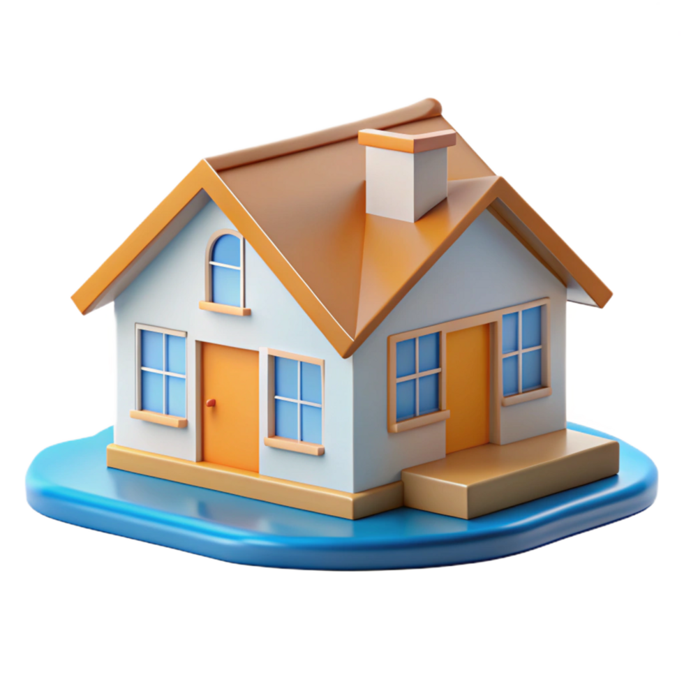 standout abstract Architectural rendering of a house number NO BACKGROUND with Transparent Background. elite png