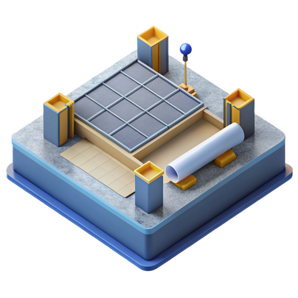 unforgettable victorian Construction blueprint for a concrete slab NO BACKGROUND with Transparent Background. premium png