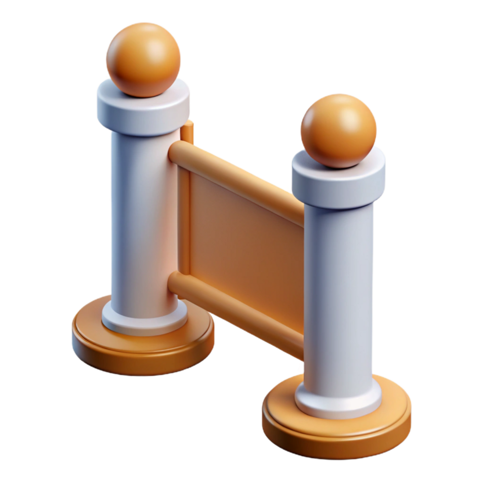 serene modern Technical drawing of a fence post NO BACKGROUND with Transparent Background. artisan png