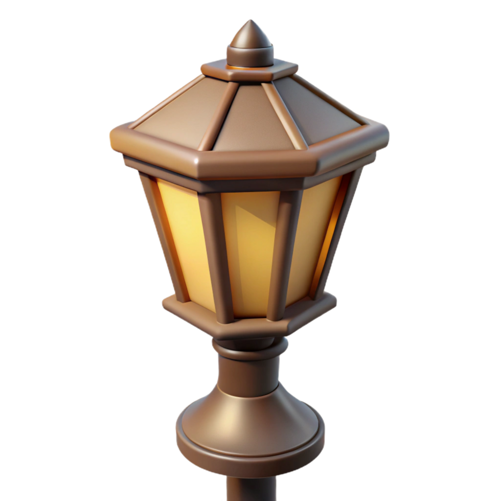 memorable renaissance CAD rendering of a street lamp NO BACKGROUND with Transparent Background. refined png