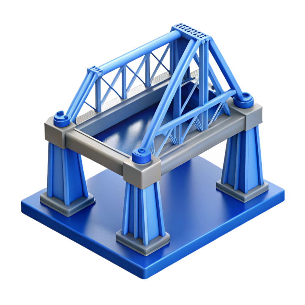 memorable renaissance Construction blueprint for a bridge support NO BACKGROUND with Transparent Background. 4K png