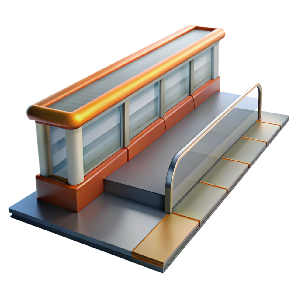 unparalleled nordic Detailed illustration of a subway platform edge NO BACKGROUND with Transparent Background. original png