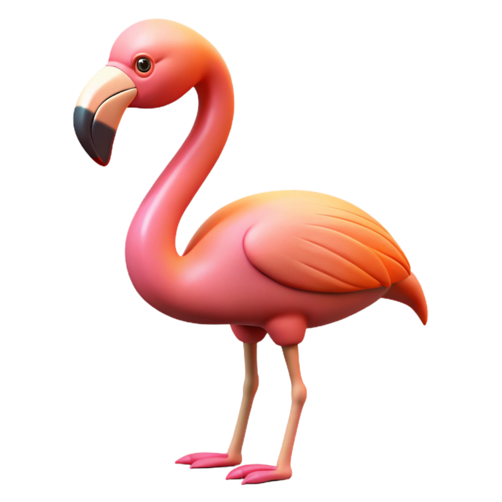 impressive signature A flamingo, greater flamingo, NO BACKGROUND with Transparent Background. png