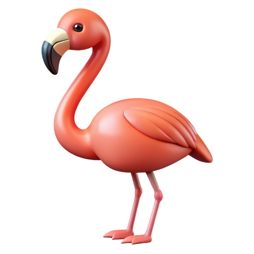 spectacular rare A flamingo, greater flamingo, NO BACKGROUND with Transparent Background. png