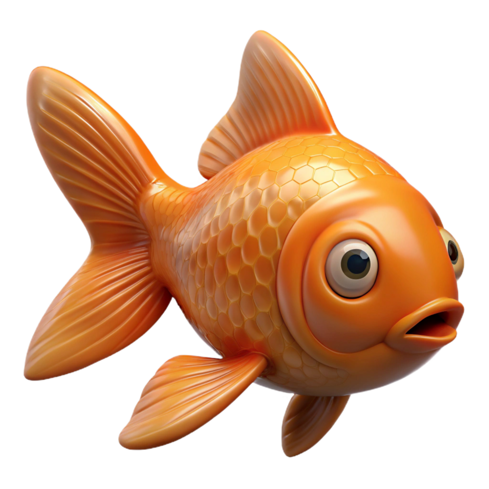 majestic signature A goldfish, common goldfish, NO BACKGROUND with Transparent Background. png