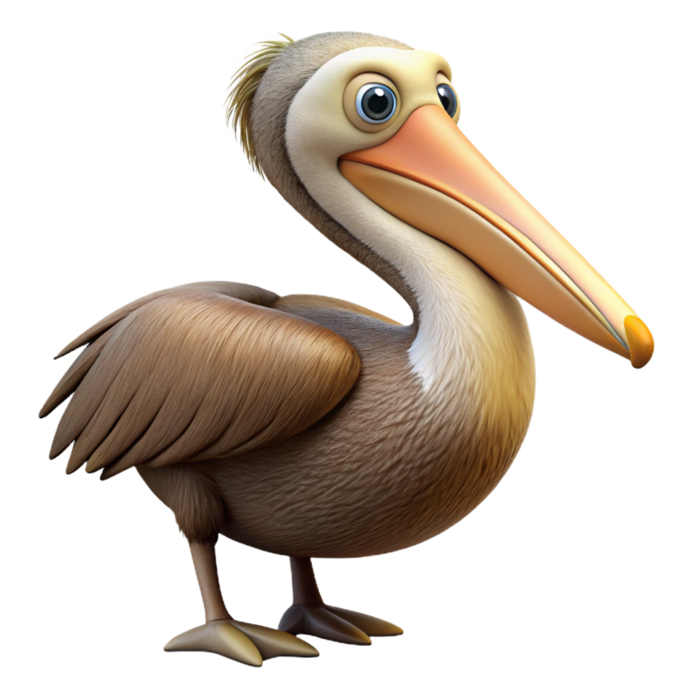 serene exemplary A pelican, brown pelican, NO BACKGROUND with Transparent Background. png