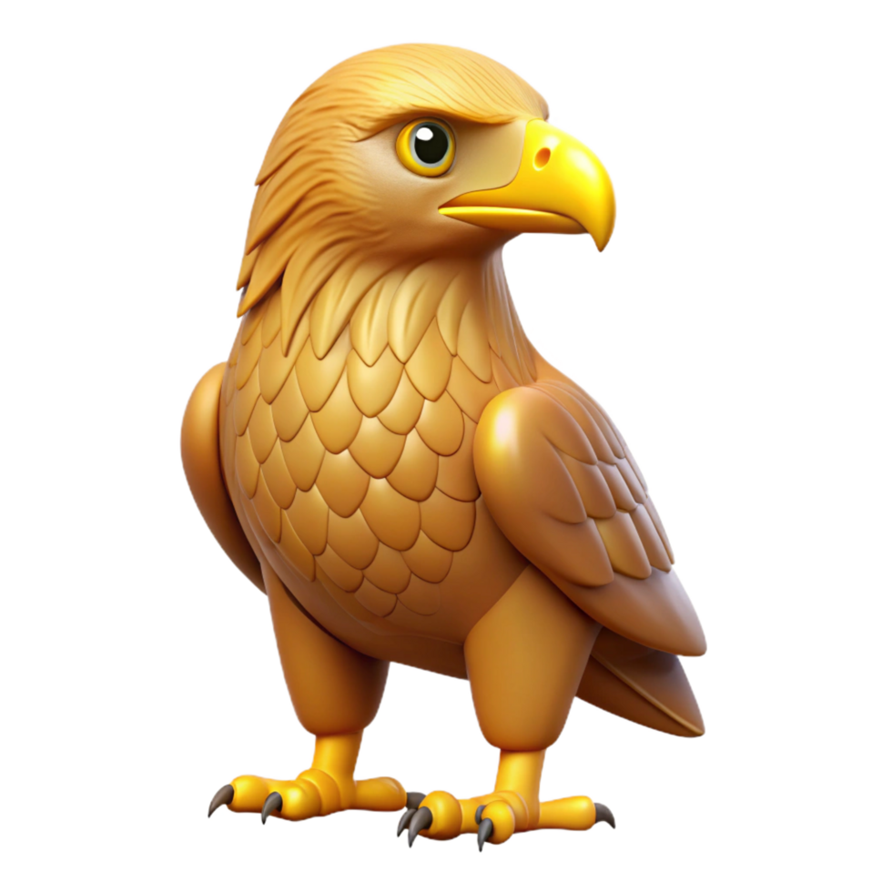 notable minimalist An eagle, golden eagle, NO BACKGROUND with Transparent Background. authentic png