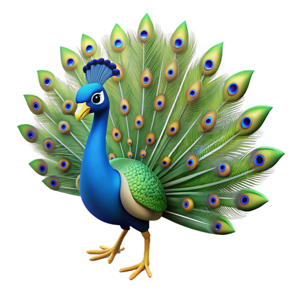 unparalleled rustic A peacock, male, with tail feathers displayed, NO BACKGROUND with Transparent Background. precision png