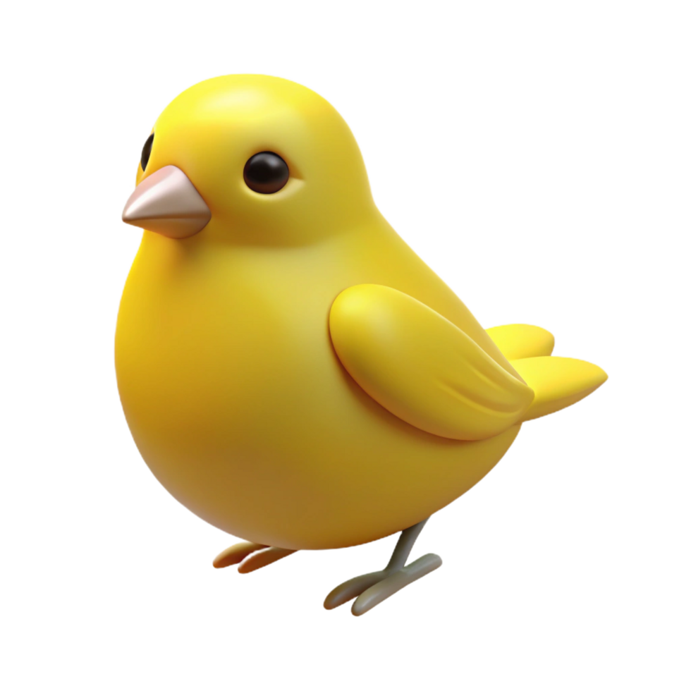 melancholic impressive A canary, yellow canary, NO BACKGROUND with Transparent Background. top-tier png