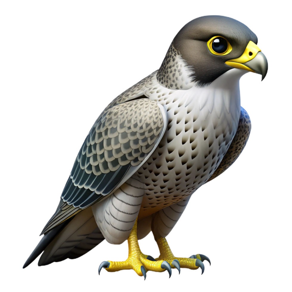 romantic fascinating A falcon, peregrine falcon, NO BACKGROUND with Transparent Background. genuine png