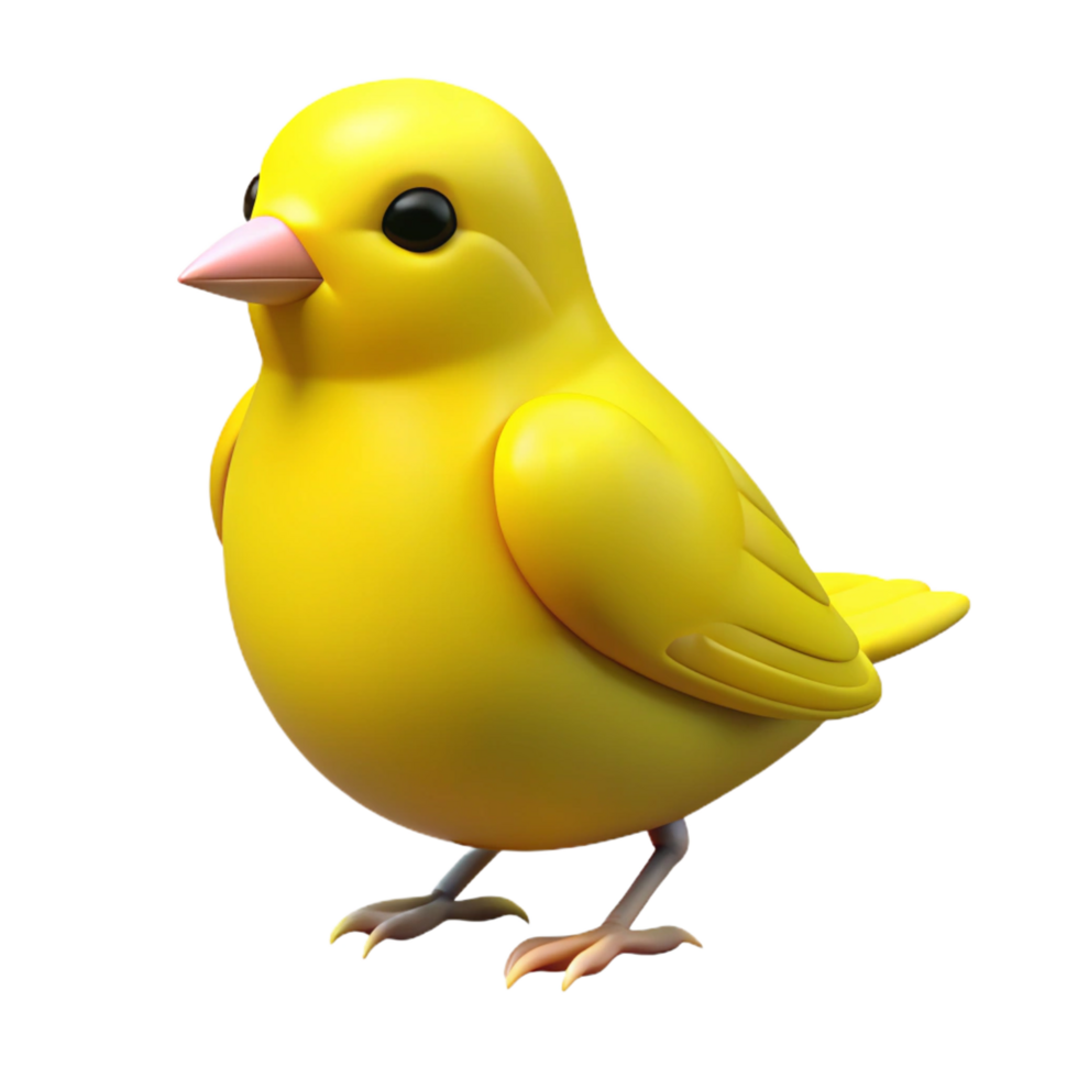 immaculate peaceful abstract A canary, yellow canary, NO BACKGROUND with Transparent Background. professional png