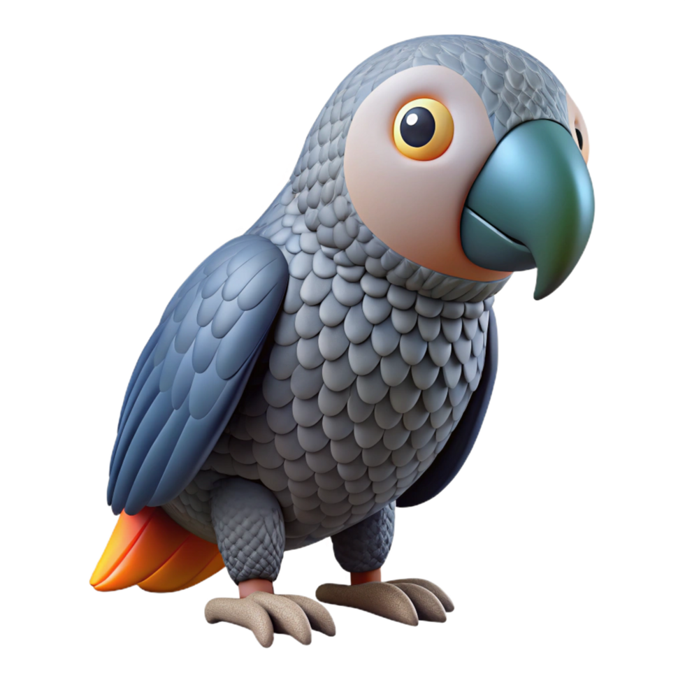 majestic sought-after A parrot, African grey parrot, NO BACKGROUND with Transparent Background. png