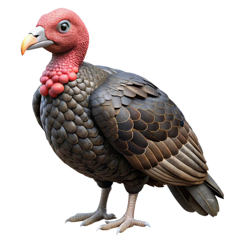 quintessential classic A vulture, turkey vulture, NO BACKGROUND with Transparent Background. authentic png