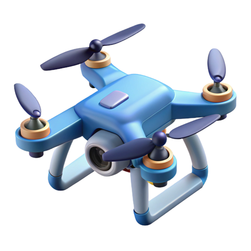 stunning industrial Drone with camera and propellers NO BACKGROUND with Transparent Background. elite png