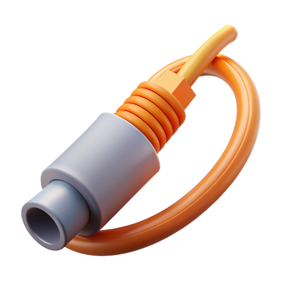 picturesque memorable Fiber optic cable with connector NO BACKGROUND with Transparent Background. png