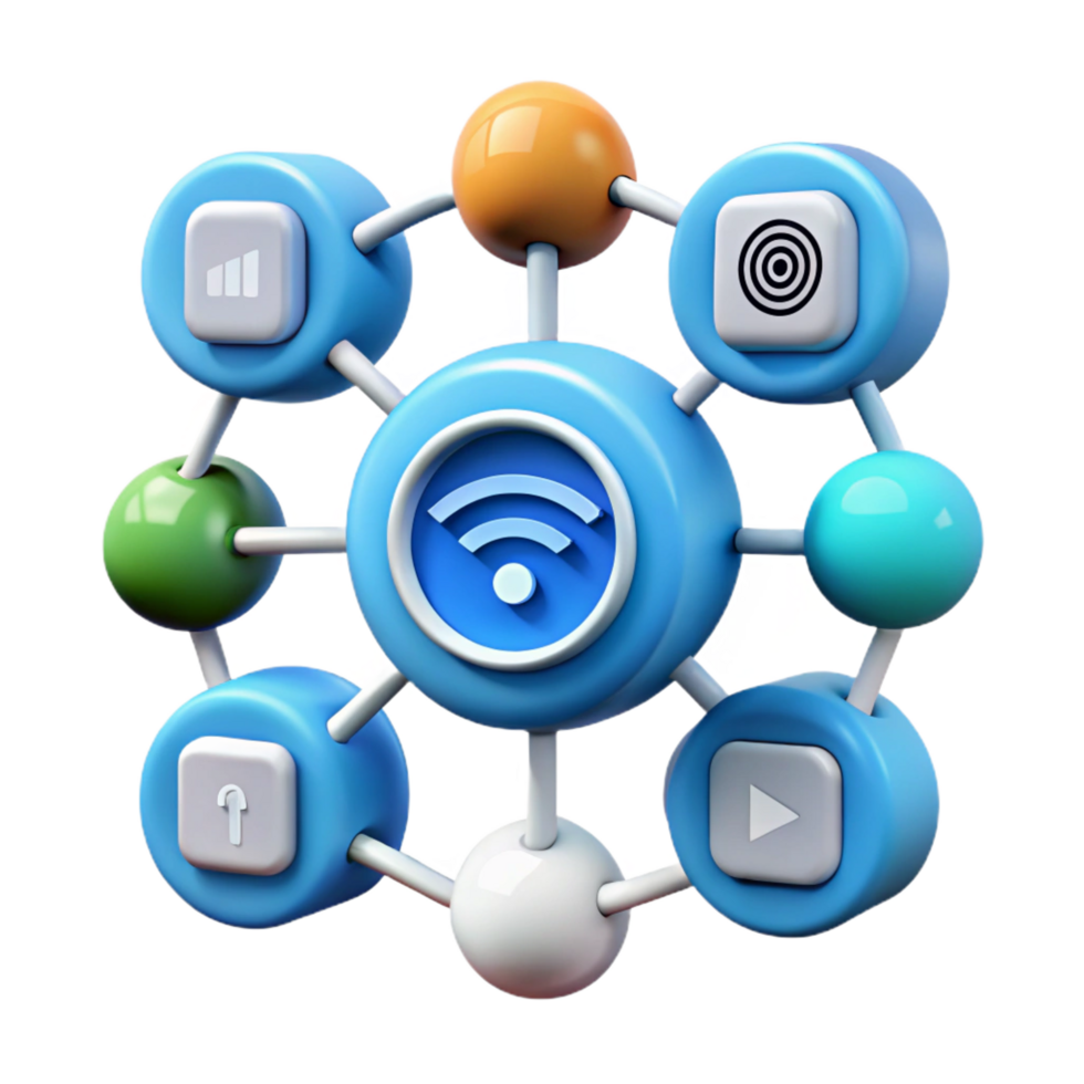 sumptuous unparalleled Internet of things network diagram NO BACKGROUND with Transparent Background. png