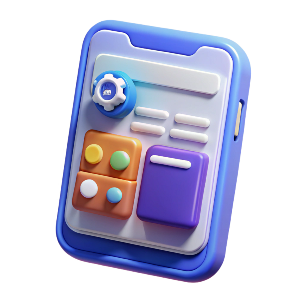 pristine gothic Mobile app interface design NO BACKGROUND with Transparent Background. professional png