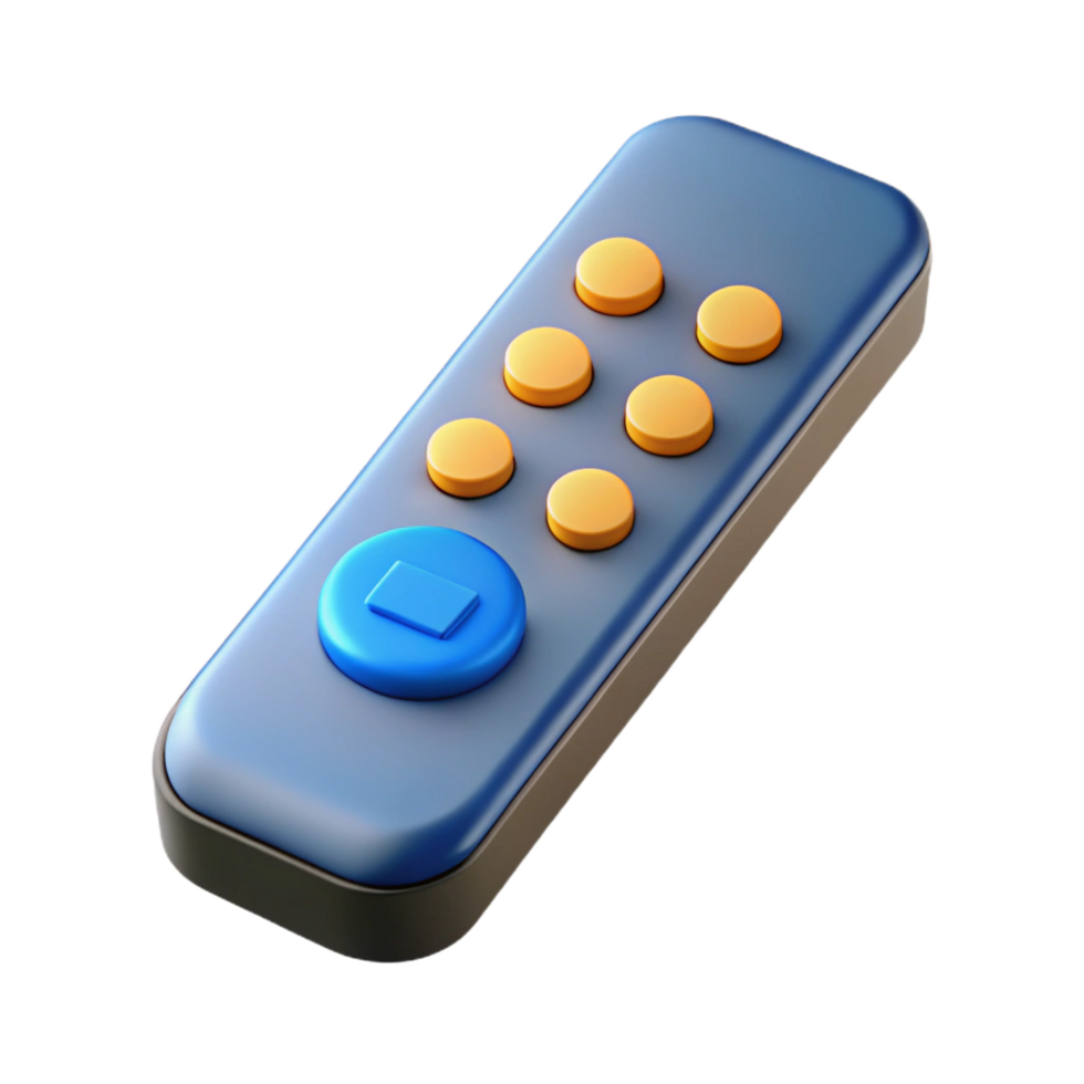 romantic spectacular Smart TV remote control NO BACKGROUND with Transparent Background. studio quality png