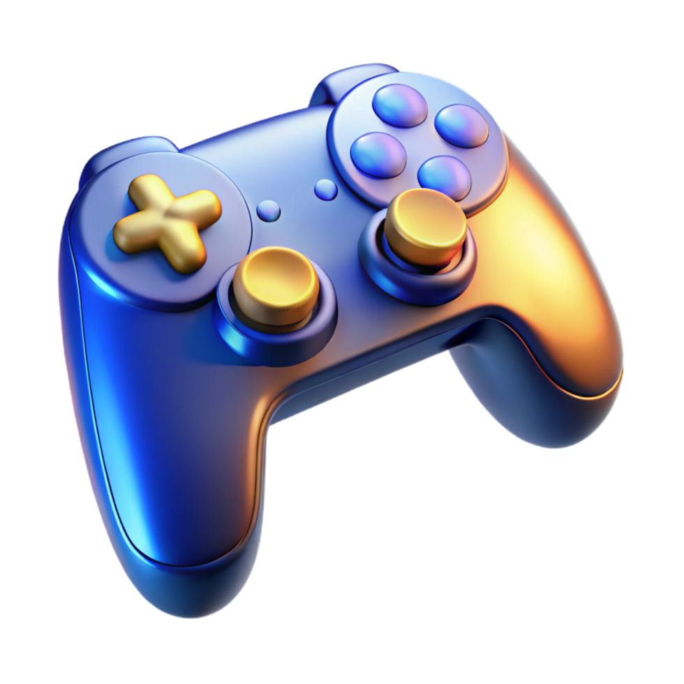 vibrant avant-garde Gaming console controller NO BACKGROUND with Transparent Background. exclusive png