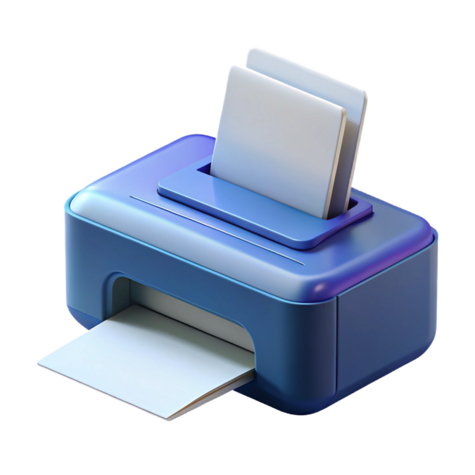 passionate beautiful Printer with paper tray NO BACKGROUND with Transparent Background. precision png