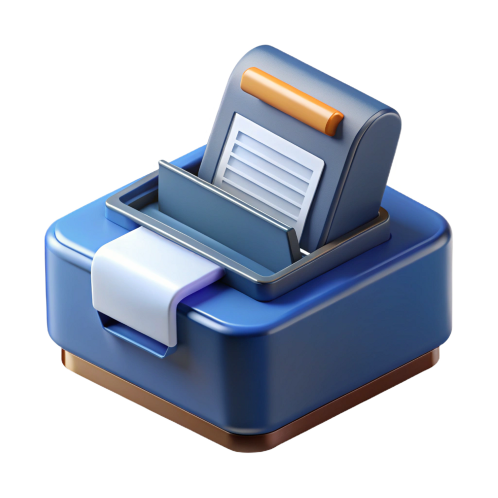 notable minimalist Scanner with document feeder NO BACKGROUND with Transparent Background. flawless png