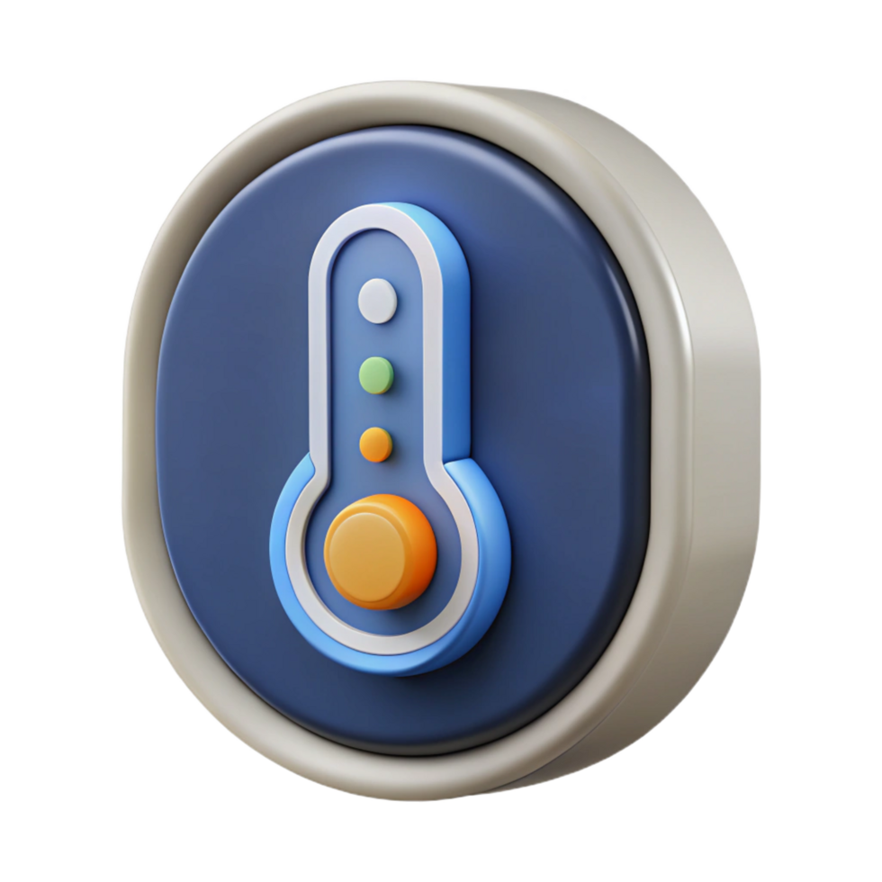 romantic splendid Smart thermostat with temperature display NO BACKGROUND with Transparent Background. professional png