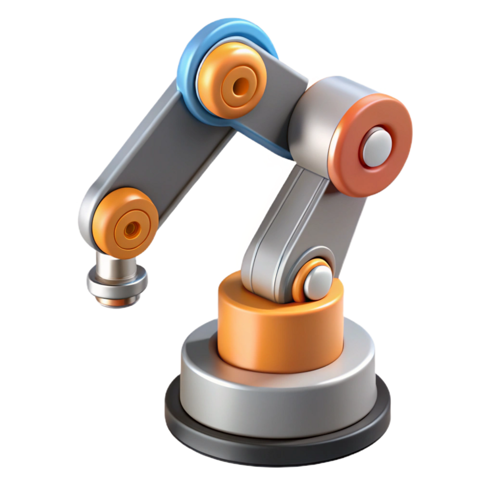 gorgeous unforgettable Robot arm with gripper NO BACKGROUND with Transparent Background. png