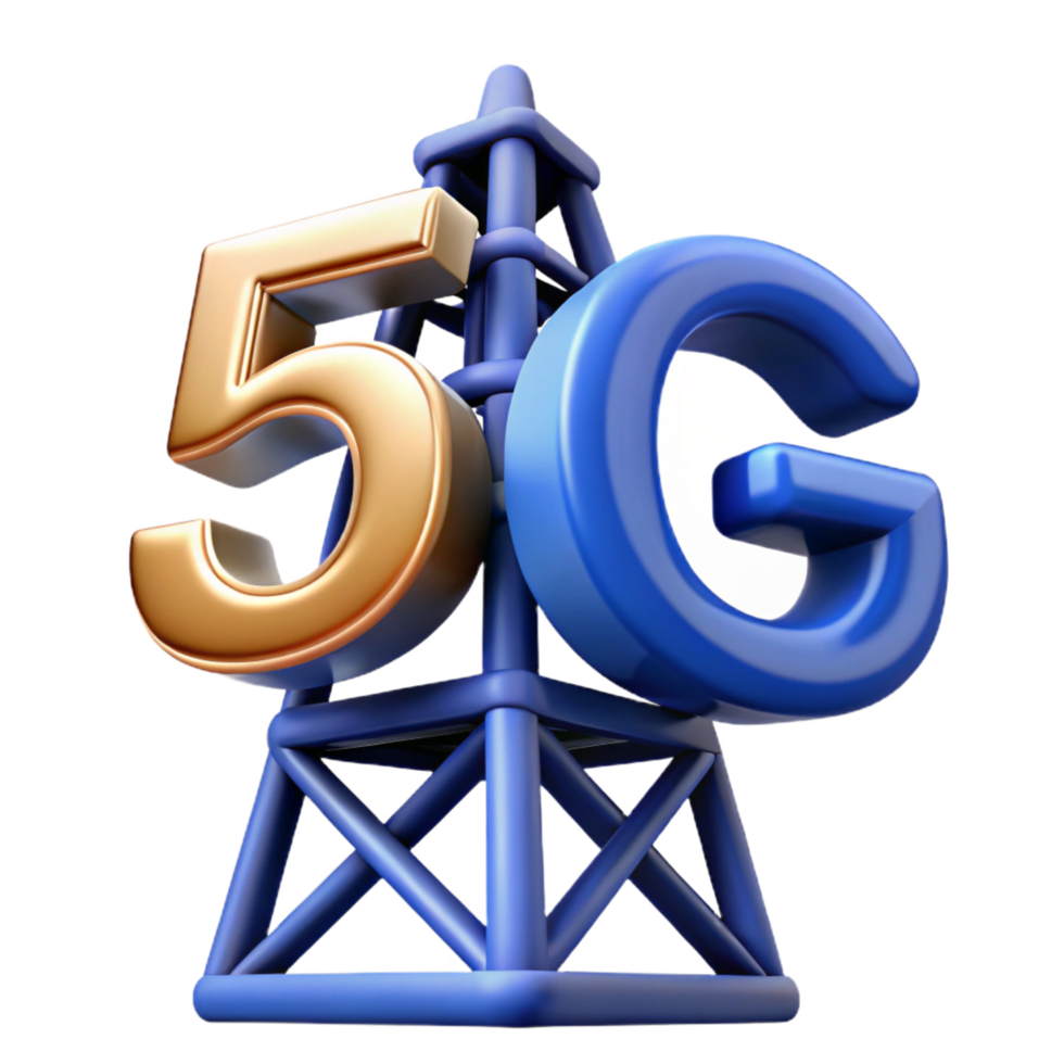 intense serene 5G network tower NO BACKGROUND with Transparent Background. detailed png