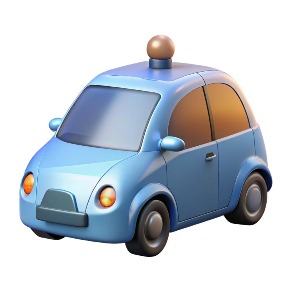 stunning mid-century Self-driving car NO BACKGROUND with Transparent Background. handcrafted png