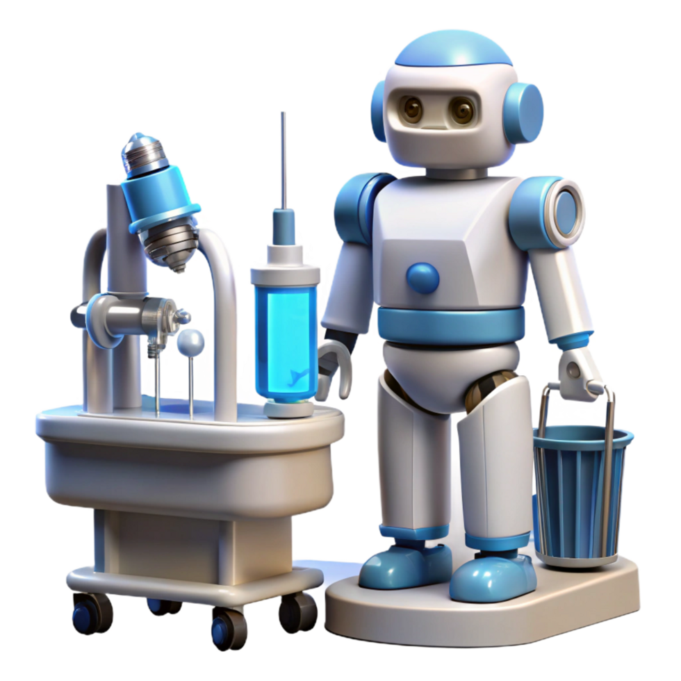 wonderful sought-after Medical robot with surgical instruments NO BACKGROUND with Transparent Background. png