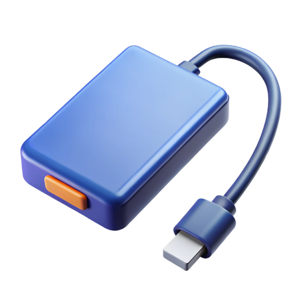 stunning ethereal rustic External hard drive with USB cable NO BACKGROUND with Transparent Background. 4K png