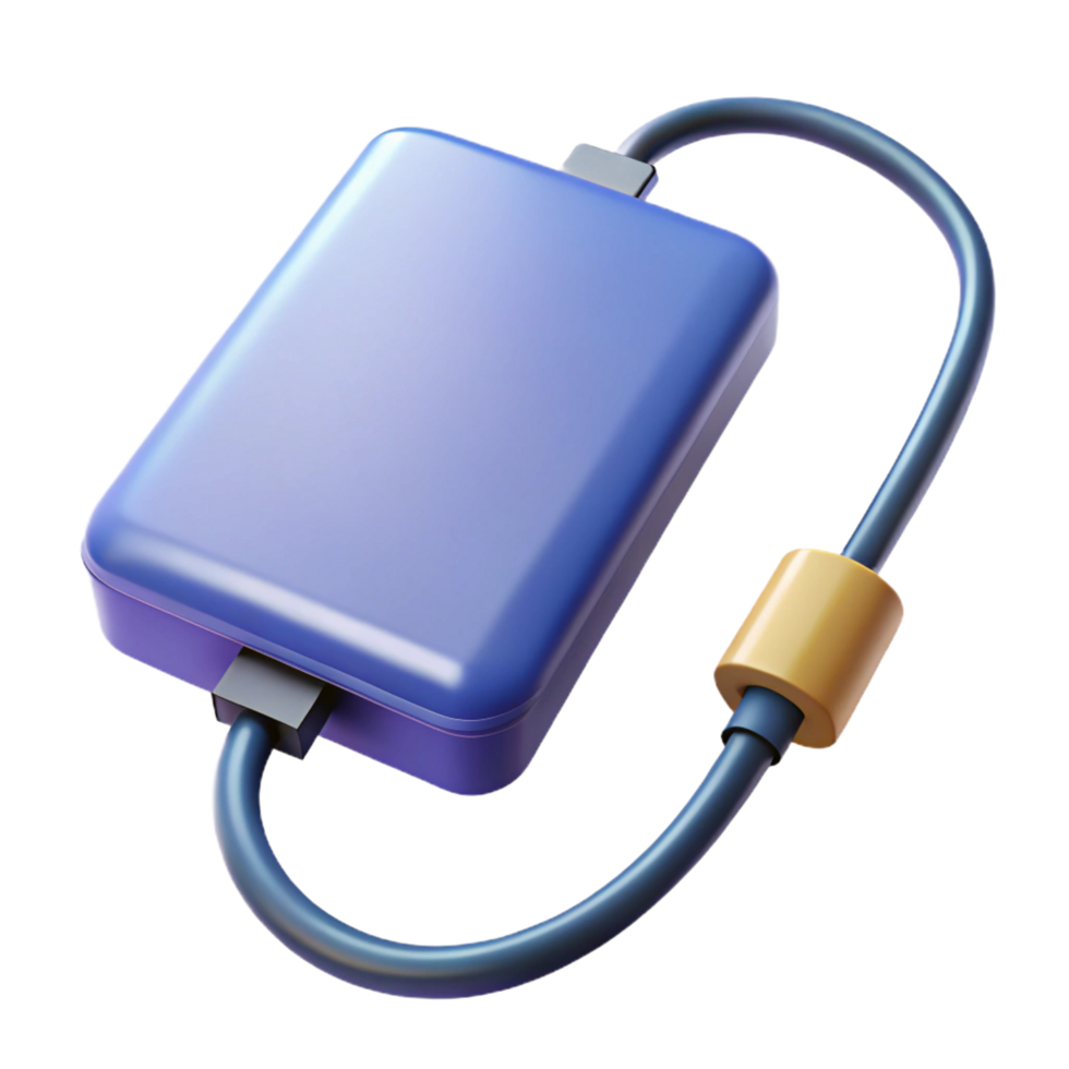 mesmerizing romantic art deco External hard drive with USB cable NO BACKGROUND with Transparent Background. handcrafted png