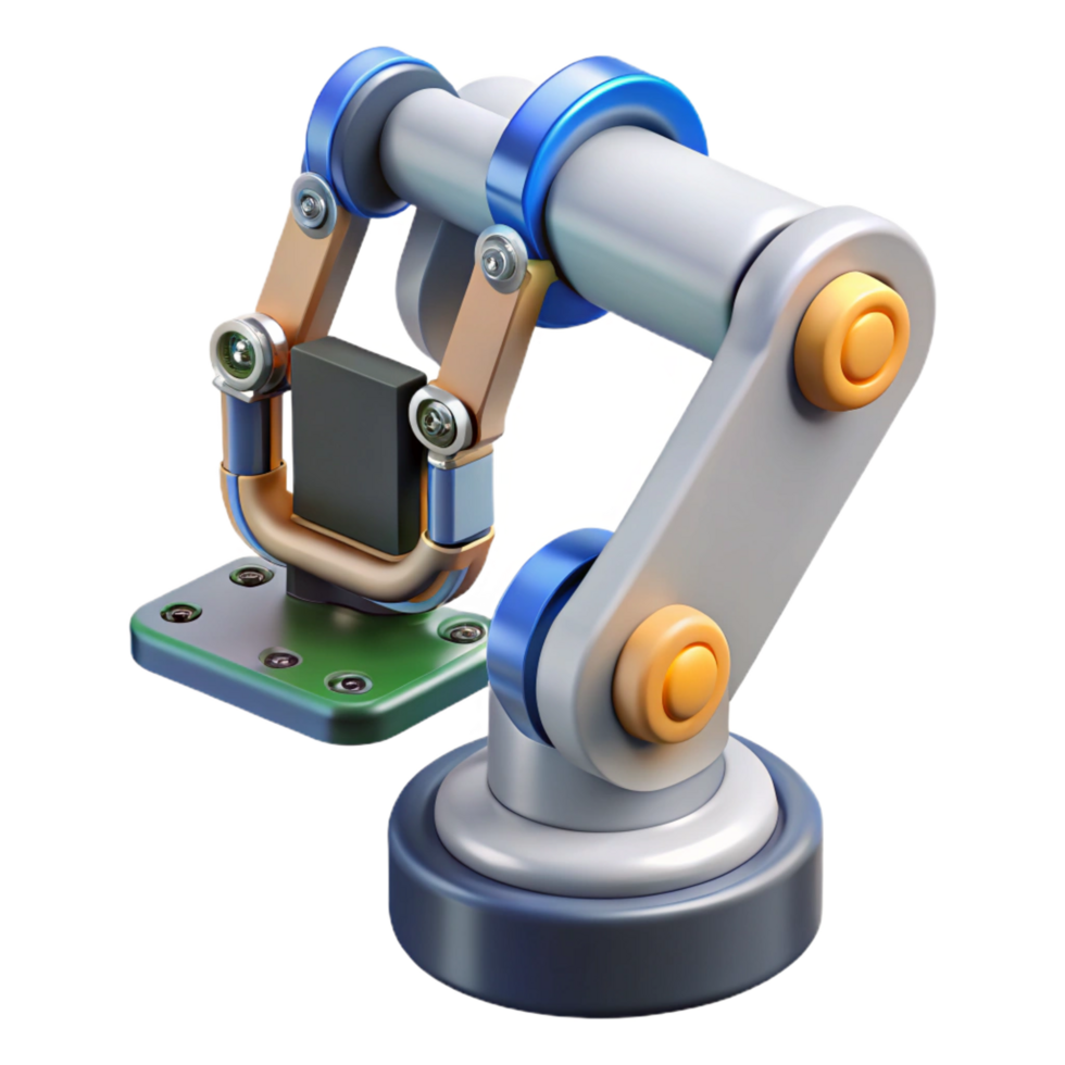 striking abstract Robot arm holding a circuit board NO BACKGROUND with Transparent Background. elite png
